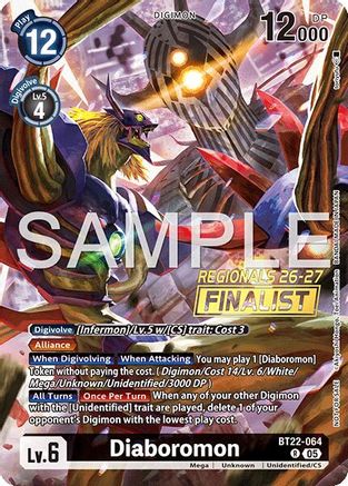 Diaboromon (Regionals 26-27 Season 1 Finalist) (BT22-064) - Cyber Eden Foil