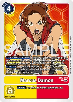 Marcus Damon - BT12-092 (Reprint) (BT12-092) - Advanced Booster Digimon Generation Foil