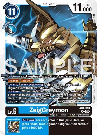 ZeigGreymon (AD1-013) - Advanced Booster Digimon Generation Foil