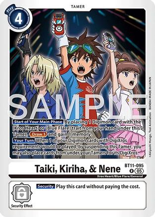 Taiki, Kiriha, & Nene (Reprint) (BT11-095) - Advanced Booster Digimon Generation Foil