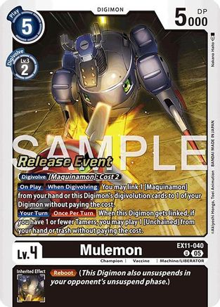 Mulemon (EX11-040) - Dawn of Liberator Release Event Cards