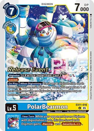 PolarBearmon (EX11-016) - Dawn of Liberator Release Event Cards