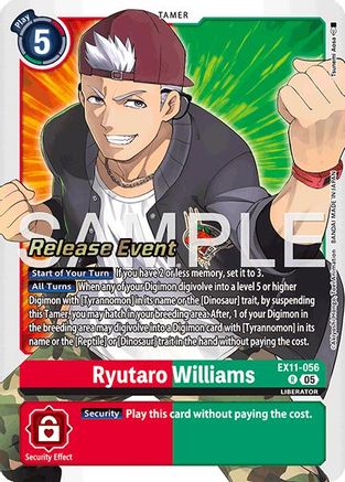 Ryutaro Williams (EX11-056) - Dawn of Liberator Release Event Cards Foil