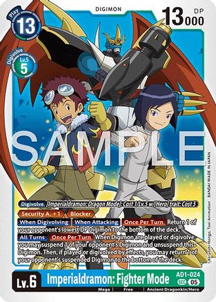 Imperialdramon: Fighter Mode - AD1-024 (AD1-024) - Advanced Booster Digimon Generation Foil