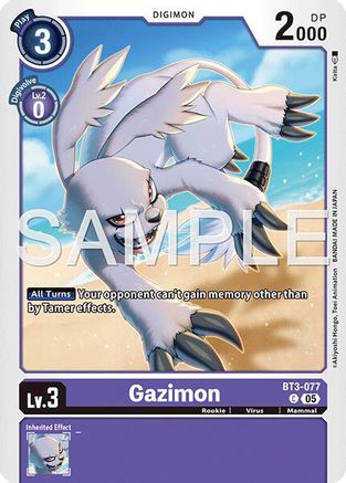 Gazimon (Reprint) (BT3-077) - Advanced Booster Digimon Generation Foil
