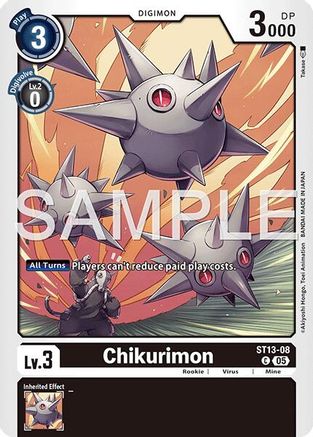Chikurimon (Reprint) (ST13-08) - Advanced Booster Digimon Generation Foil