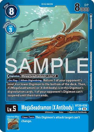 MegaSeadramon (X Antibody) (BT20-026) - Limited Card Pack -Another Knight- Foil