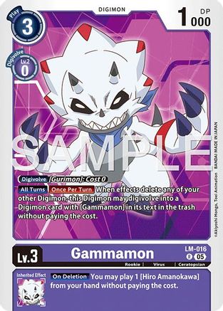 Gammamon - LM-016 (Reprint) (LM-016) - Advanced Booster Digimon Generation Foil
