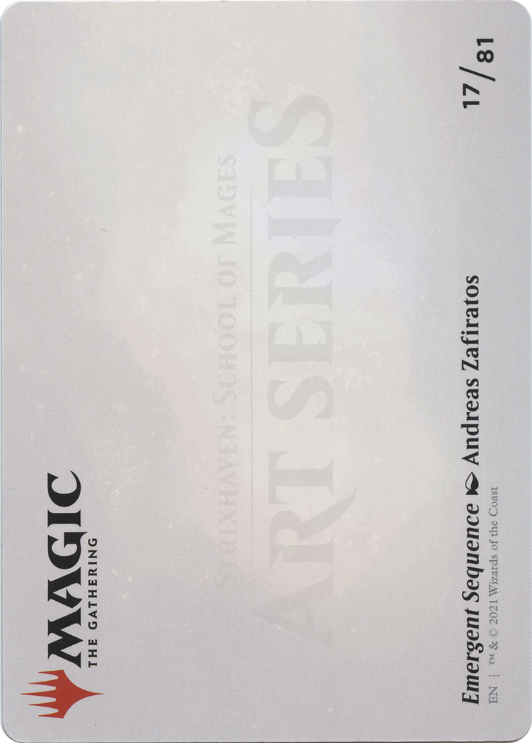 Emergent Sequence // Emergent Sequence (ASTX-017) - Strixhaven Art Series (Borderless)