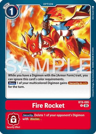 Fire Rocket (Reprint) (BT8-095) - Advanced Booster Digimon Generation Foil