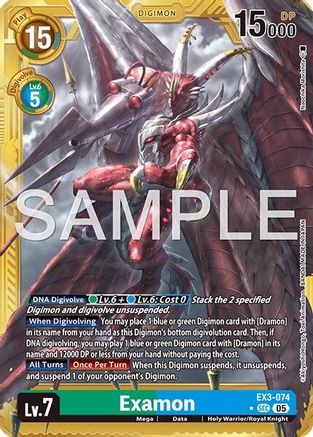 Examon (Gold Border) (EX3-074) - Advanced Booster Digimon Generation Foil