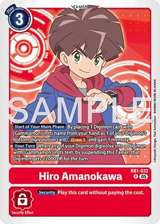 Hiro Amanokawa - RB1-032 (Reprint) (RB1-032) - Advanced Booster Digimon Generation Foil