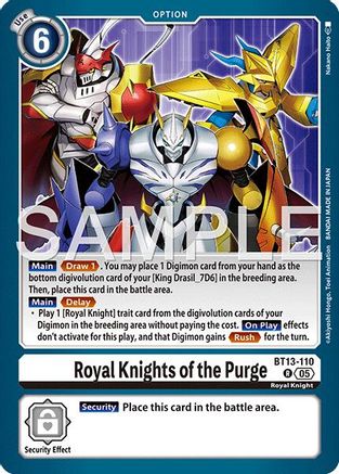 Royal Knights of the Purge (Reprint) (BT13-110) - Advanced Booster Digimon Generation Foil