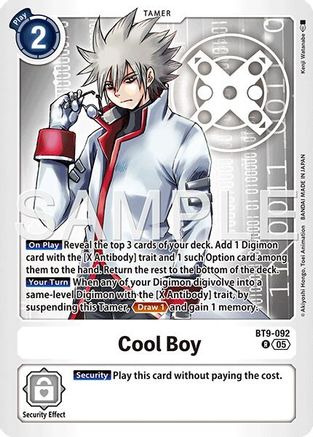 Cool Boy - BT9-092 (Reprint) (BT9-092) - Advanced Booster Digimon Generation Foil
