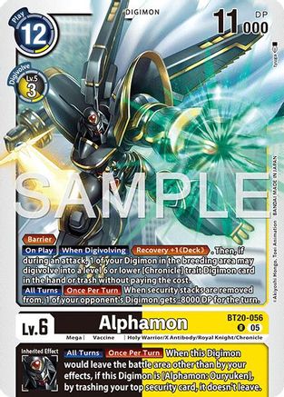 Alphamon (Reprint) (BT20-056) - Advanced Booster Digimon Generation Foil