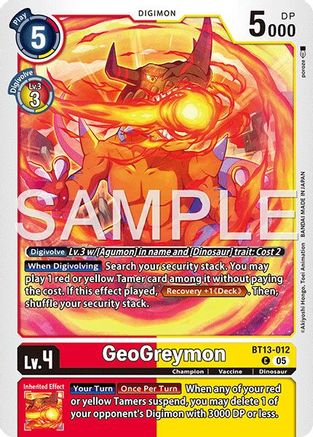 Geogreymon - BT13-012 (Reprint) (BT13-012) - Advanced Booster Digimon Generation Foil