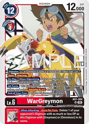 WarGreymon - AD1-004 (AD1-004) - Advanced Booster Digimon Generation Foil