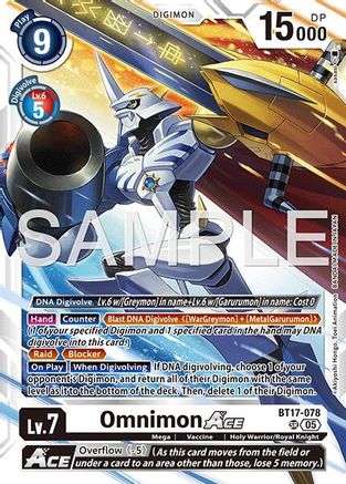 Omnimon ACE (Reprint) (BT17-078) - Advanced Booster Digimon Generation Foil