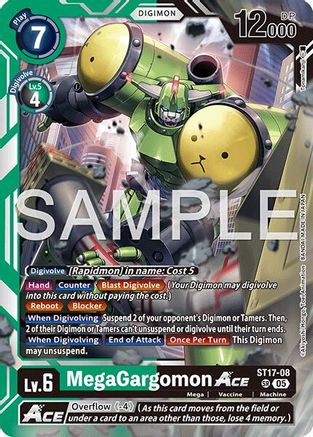 MegaGargomon ACE (Reprint) (ST17-08) - Advanced Booster Digimon Generation Foil