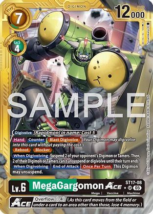 MegaGargomon ACE (Gold Border) (ST17-08) - Advanced Booster Digimon Generation Foil