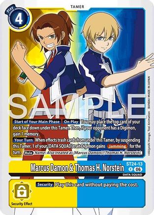 Marcus Damon & Thomas H. Norstein (ST24-13) - Starter Deck 24: Data Squad Foil