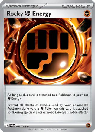 Rocky Fighting Energy 087 - Reverse Holofoil ME03 Perfect Order - Rare