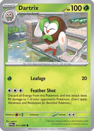 Dartrix 011 - Reverse Holofoil ME03 Perfect Order - Common