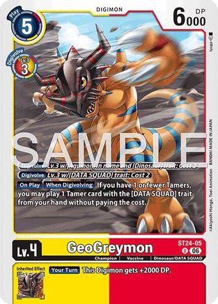 GeoGreymon (ST24-05) - Starter Deck 24: Data Squad