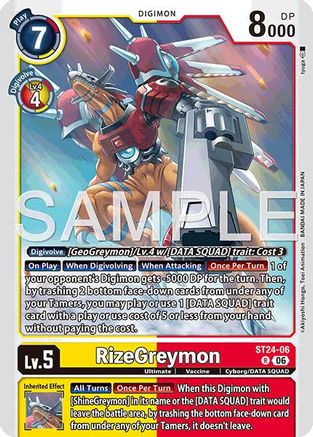 RizeGreymon (ST24-06) - Starter Deck 24: Data Squad Foil
