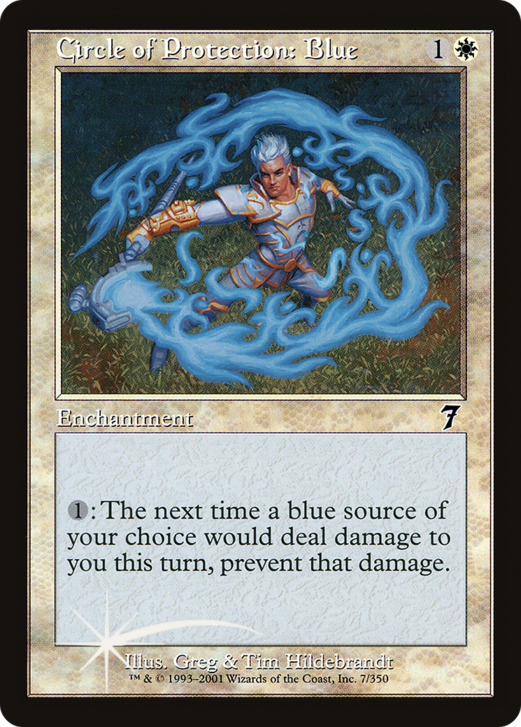 Circle of Protection: Blue (7ED-07★) - 7th Edition Foil