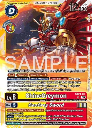 ShineGreymon // GeoGrey Sword (ST24-07) - Starter Deck 24: Data Squad Foil