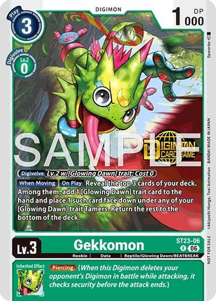 Gekkomon (Welcome Tamers Pack Vol.2) (ST23-06) - Starter Deck 23: Beatbreak Release Event Cards Foil