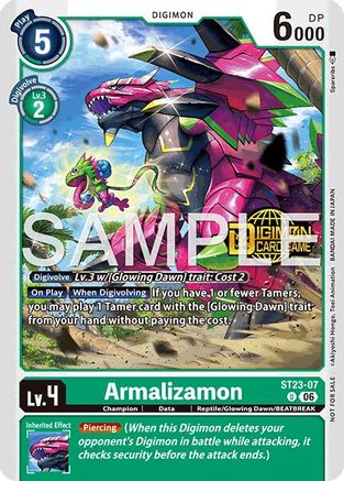 Armalizamon (Welcome Tamers Pack Vol.2) (ST23-07) - Starter Deck 23: Beatbreak Release Event Cards Foil