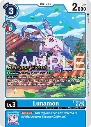Lunamon (BT25-022) - Dual Revolution Release Event Cards Foil