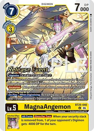 MagnaAngemon (BT25-040) - Dual Revolution Release Event Cards Foil