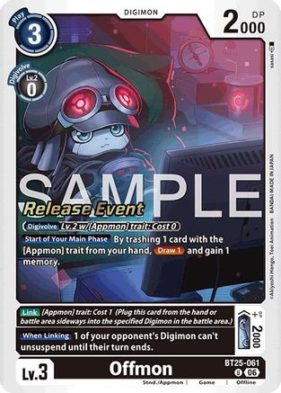 Offmon (BT25-061) - Dual Revolution Release Event Cards Foil