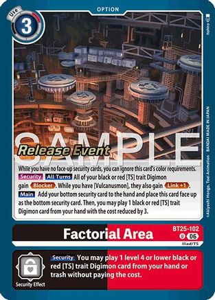 Factorial Area (BT25-102) - Dual Revolution Release Event Cards Foil