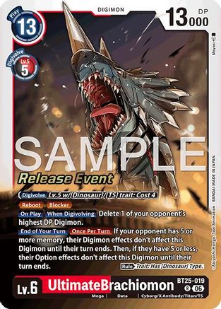 UltimateBrachiomon (BT25-019) - Dual Revolution Release Event Cards Foil