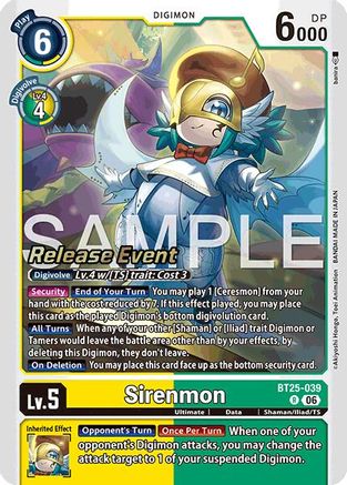 Sirenmon (BT25-039) - Dual Revolution Release Event Cards Foil