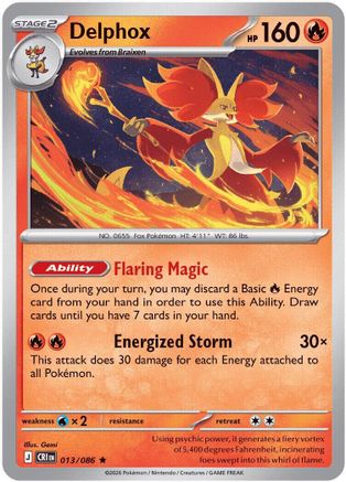 Delphox (Non-Holo) 013/086 Deck Exclusives - Holo Rare