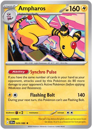 Ampharos (Non-Holo) 029/086 Deck Exclusives - Rare