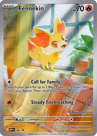 Fennekin (Pokemon Center Exclusive) 080 - Holofoil ME Mega Evolution Promo - Promo