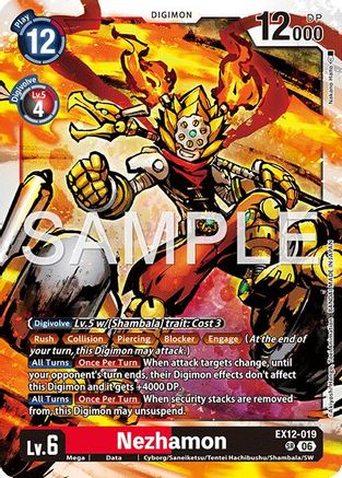 Nezhamon (EX12-019) - Digital World Shambala Foil