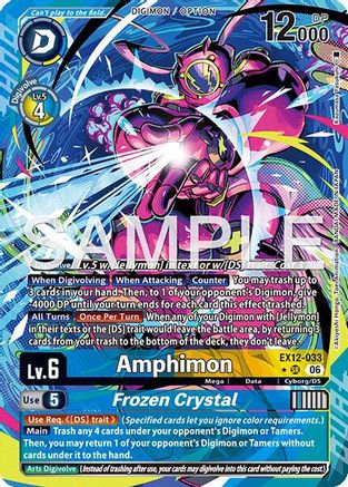 Amphimon // Frozen Crystal (Altermate Art) (EX12-033) - Digital World Shambala Foil