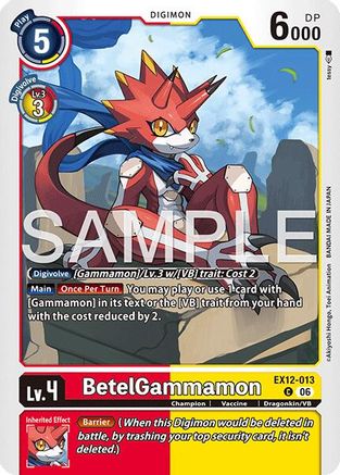 BetelGammamon (EX12-013) - Digital World Shambala