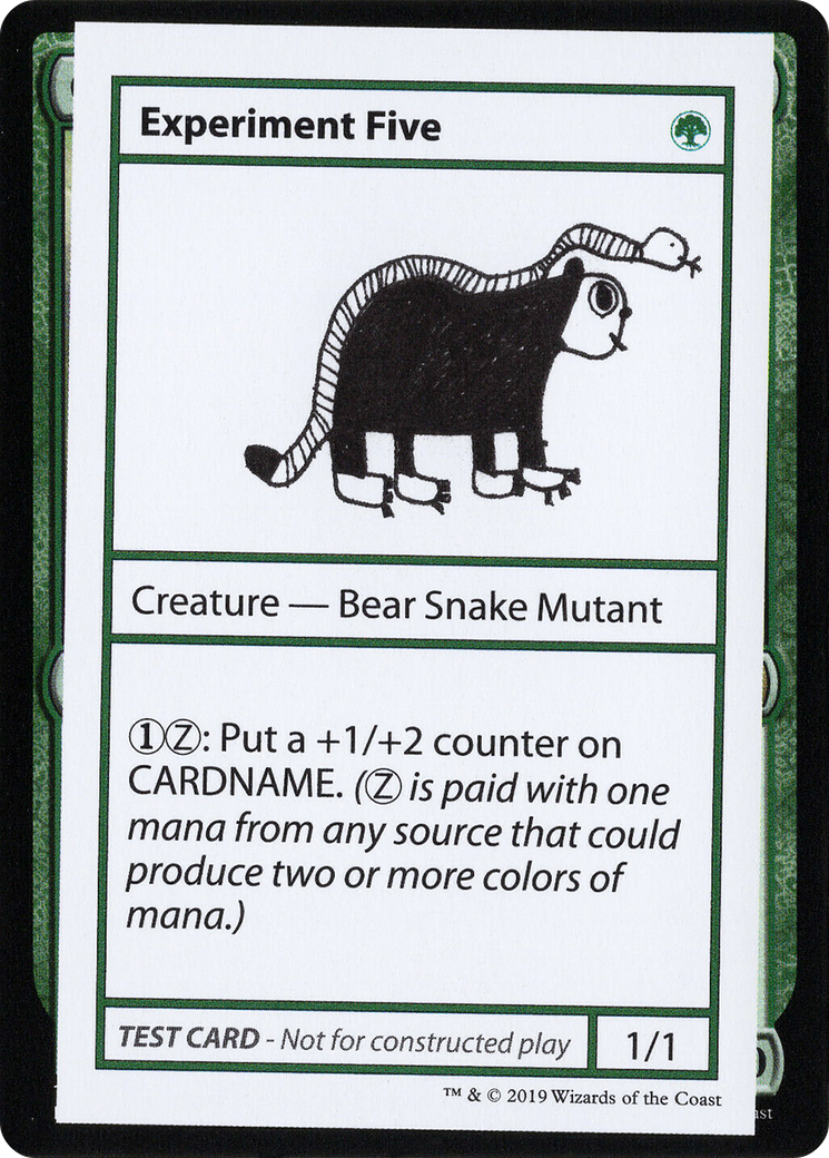Experiment Five (No PW Symbol) (CMB1-) - Mystery Booster Playtest Cards 2021