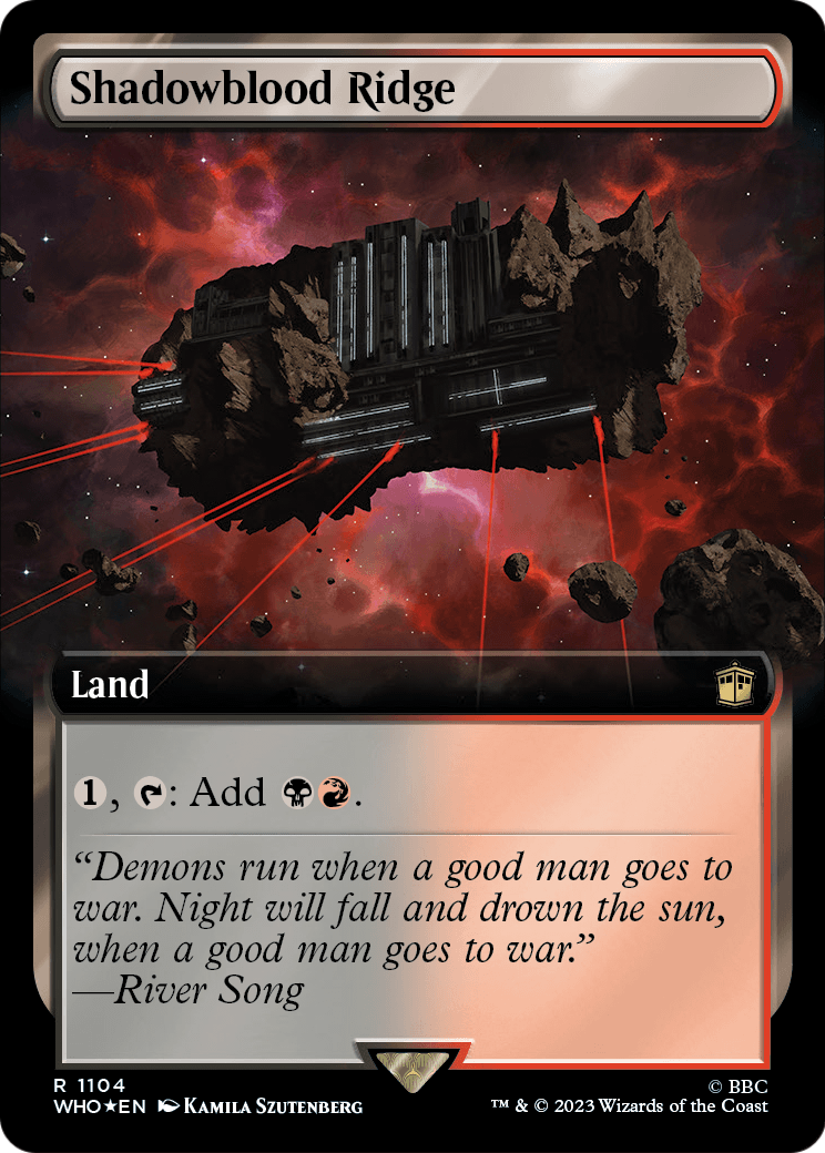 Shadowblood Ridge (Extended Art) (Surge Foil) (WHO-1104) - Doctor Who: (Extended Art) Foil