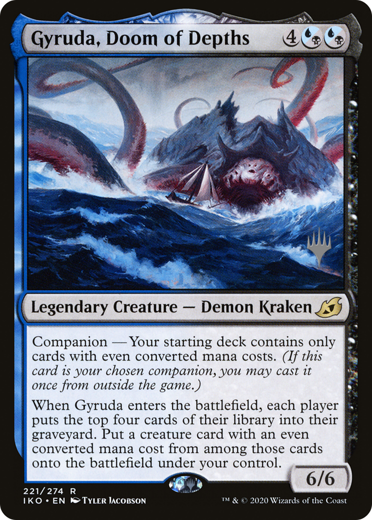 Gyruda, Doom of Depths (PPIKO-221) - Ikoria: Lair of Behemoths Promos: (companion) Foil