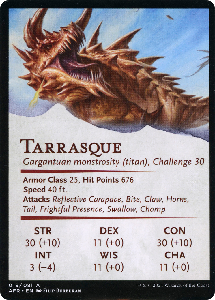 The Tarrasque // Tarrasque (AAFR-019) - Adventures in the Forgotten Realms Art Series (Borderless) Foil