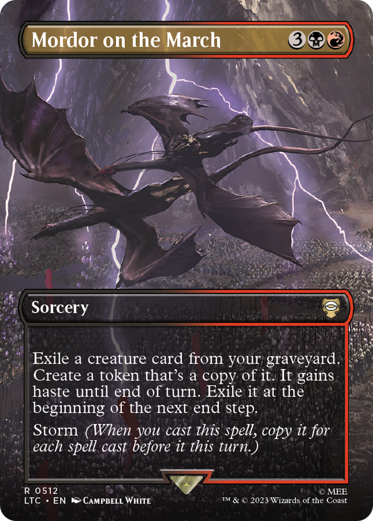 Mordor on the March (Borderless) (LTC-512) - Tales of Middle-earth Commander Foil